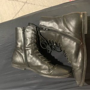 Black Lace Up Booties